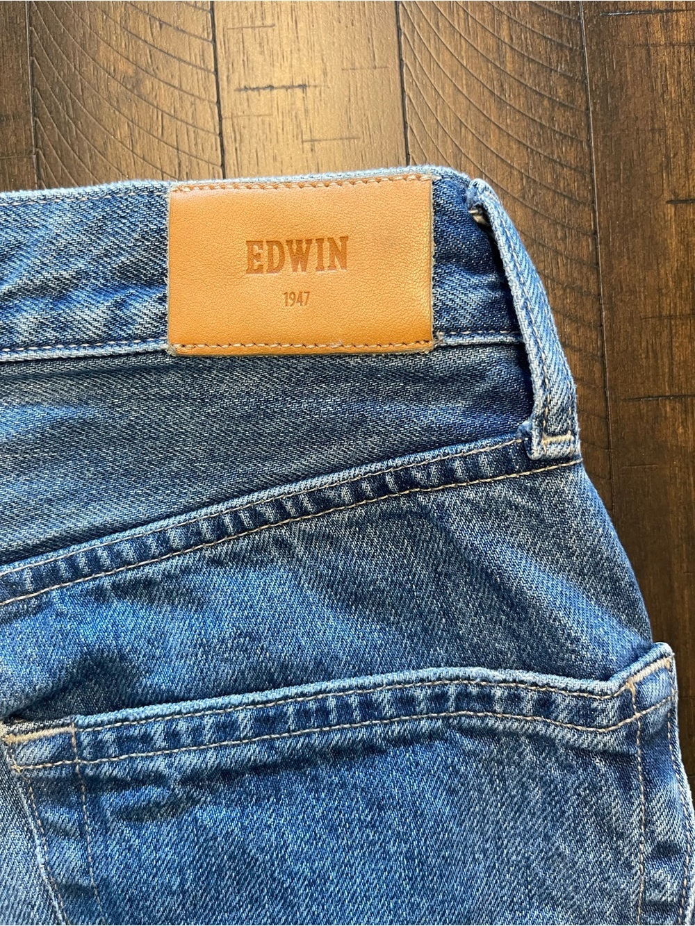 Edwin Women's Blue Straight-Leg Jeans - Picture 3 of 7